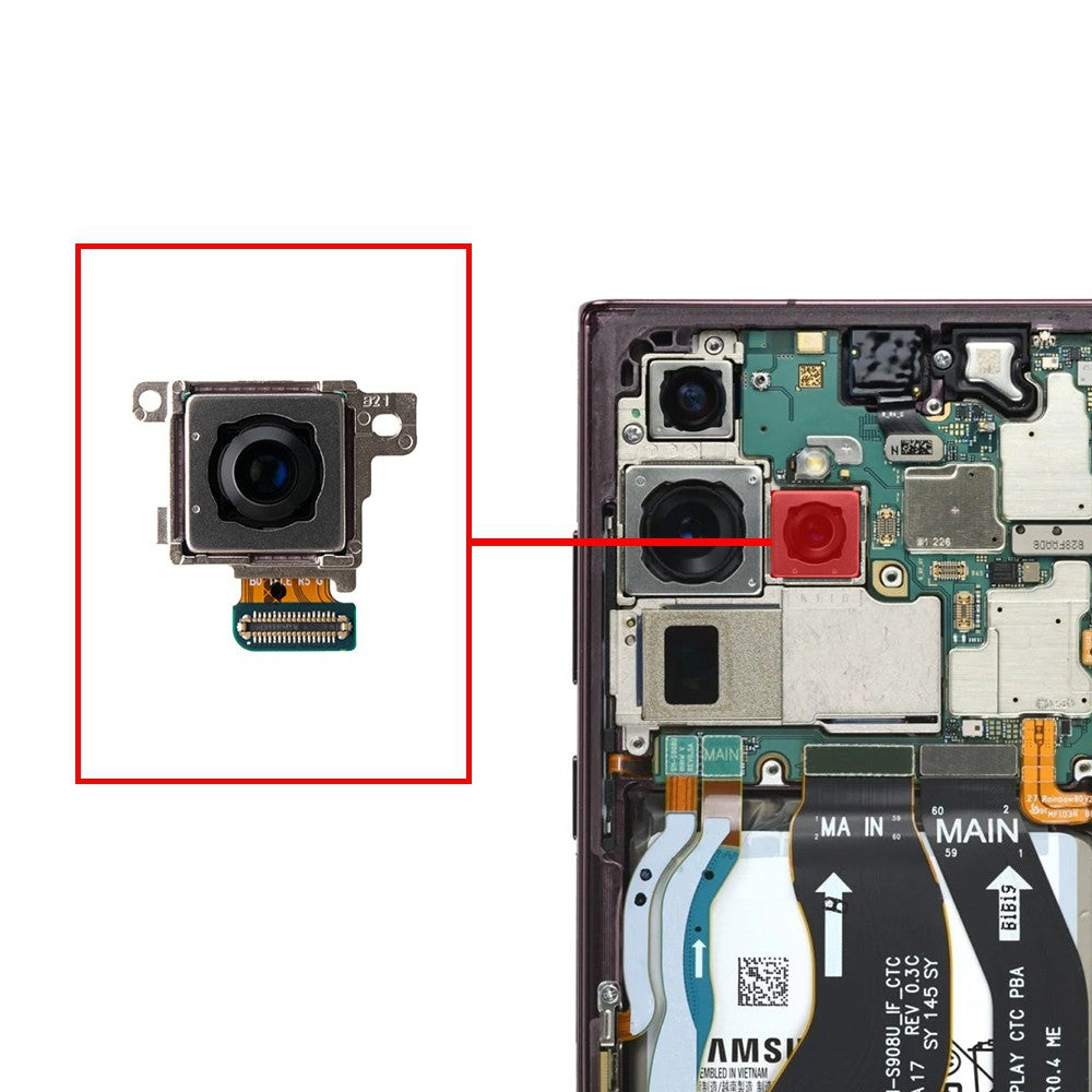 Rear Camera (10MP Telephoto) for Samsung Galaxy S22 Ultra 5G S908B (Purple) Rear Camera (10MP Telephoto) for Samsung Galaxy S22 Ultra 5G S908B (Purple)
